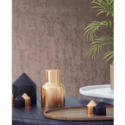 Image of Superfresco Easy Rose Gold Molten Textured Metallic Wallpaper Paste The Wall Plain Contemporary Paintable Cover for Small Cracks Feature or 4 Design