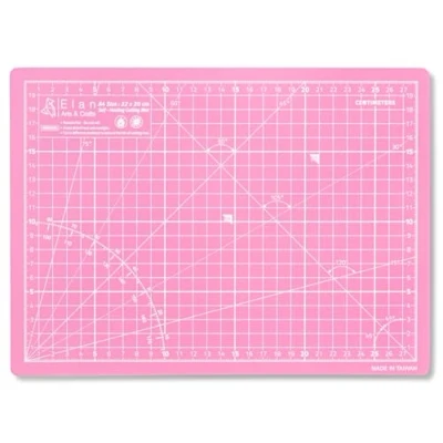 Image of Elan Cutting Mat A4 Pink and Purple, 5 Ply Craft Mat, Self Healing Board Craft, Art 30 x 22, Dressmaking Accessories for Sewing, Quilting, Crafting