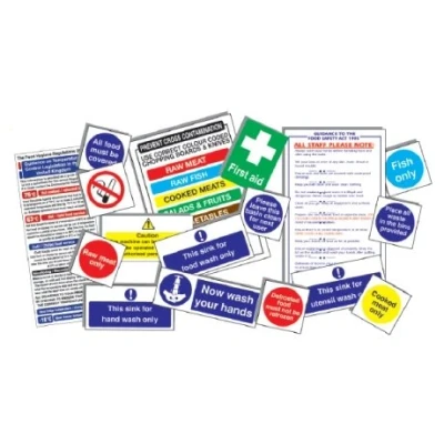 Image of Senior catering starter sign pack. (17 notices)