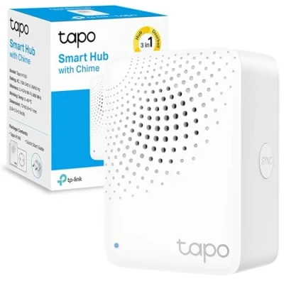 Image of Tapo Smart Iot Hub with Chime, Work Switch, Button and Sensor, Connect Up to 64 Device, 19 Ringtone Options, No Wiring Required (Tapo H100)