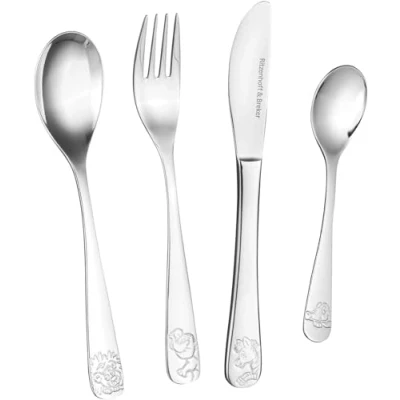 Image of Ritzenhoff &amp; Breker Happy Zoo 4 Piece Children&#039;s Cutlery Set