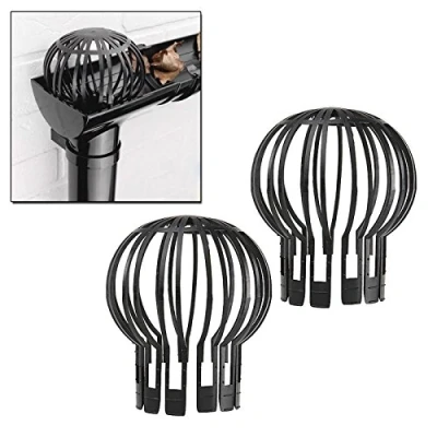 Image of CostMad 2 Pack Downpipe Down Pipe Leaf Leaves Gutter Guard Trap Balloon Drain Filter Protection Stops Blockage Debris Moss