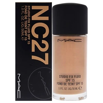 Image of MAC Studio Fix Fluid SPF 15 NC27 for Women 1 oz Foundation