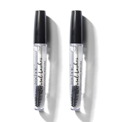 Image of Technic Natural Lashes Clear Mascara Duo Long Lasting, Lightweight, Conditioning Formula for Enhancing &amp; Lengthening Lashes. Suitable Grooming and Styling Brows. Vegan 2 x 10 ml