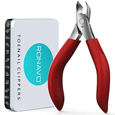 Image of Toenail Clippers for Thick Nails &amp; Ingrown Treatment.Heavy Duty Professional Toe Nail Men&amp;Elderly,Large Scissors Seniors/Mens/Women,Long Handle Safety Strong RONAVO