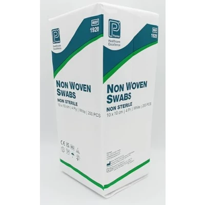 Image of Non Woven Swabs 1920 Sterile 4 Ply 10cm x Pack of 200 REF: PM1920