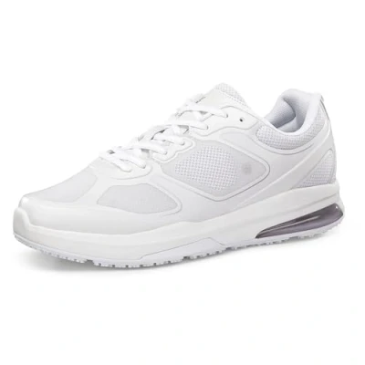 Image of Shoes for Crews Evolution II, Men with Non Slip Outsole and Trip Protection, Water Repellent Lightweight Men&#039;s Trainers, Vegan White