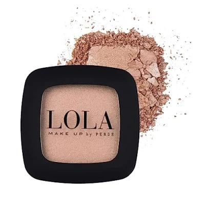 Image of Lola Make Up by Perse Mono Eyeshadow with Natural Ingredients Vegan and Cruelty Free Eye Makeup Palette High Coverage Satin Shadow for Women, Gold (017)