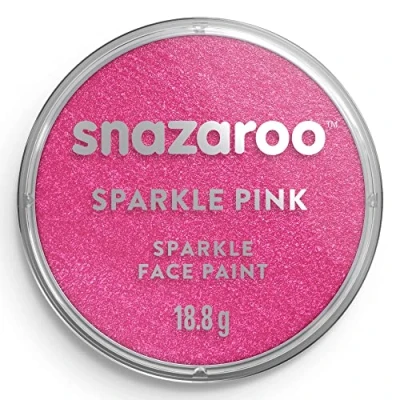 Image of Snazaroo Sparkle Face and Body Paint for Kids Adults, Pink Colour, Water Based, Easily Washable, Non Toxic, Makeup, Painting Parties, Ages 3+