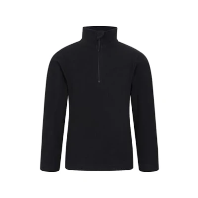 Image of Mountain Warehouse Camber II Kids Half Zip Fleece Jet Black 9 10 Years