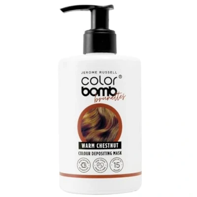 Image of Jerome Russell Color Bomb Brunettes Warm Chestnut Colour Depositing Conditioning Mask, 300ml