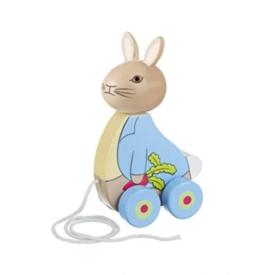 Image of Orange Tree Toys Peter Rabbit Pull Along Wooden Toy