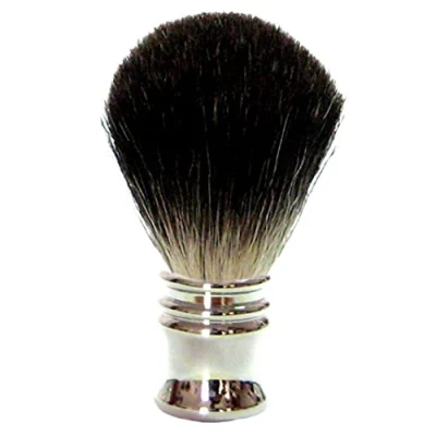 Image of Golddachs Shaving Brush, 100% Badger Hair, Metal, Silver
