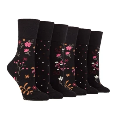 Image of 6 Pairs Gentle Grip Socks size UK 4 8 (6 X RH261)