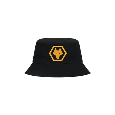 Image of FOCO Officially Licensed Wolverhampton Wanderers FC Unisex Geo Print Reversible Black Football Bucket Hat
