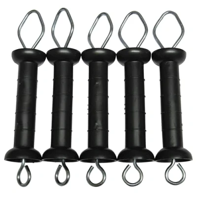 Image of Electric Fence Gate Handle Insulators X5 (Heavy Duty Fencing Spring Hook Diamond Pin Lock)