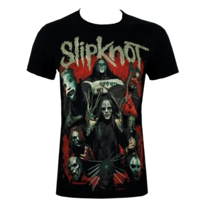 Image of Slipknot Men&#039;s Come Play Dying T Shirt, Black, M UK
