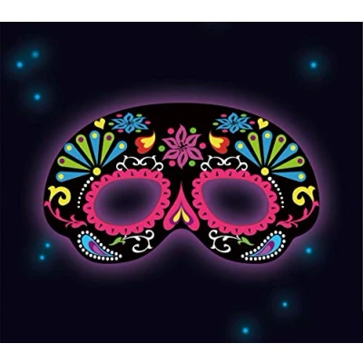 Image of Amscan 9902347 Glow Stick Mask Black Ornamtal