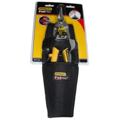 Image of Yellow Aviation Snips &amp; Holster Straight Cut 250mm (10in)