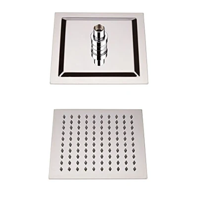 Image of Milano Arvo Modern 200mm Square Ultra Thin Fixed Rainfall Shower Head Chrome