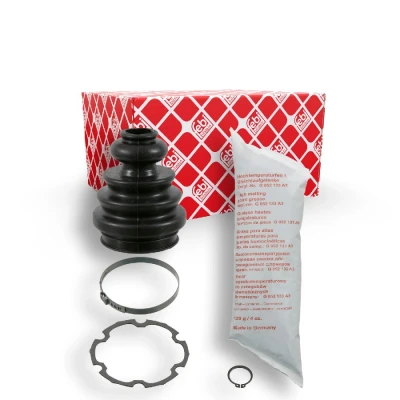 Image of 701498201 CV Boot FEBI BILSTEIN 08018 Front Axle, transmission sided Rubber VOLKSWAGEN: TRANSPORTER 4, 4 Bus