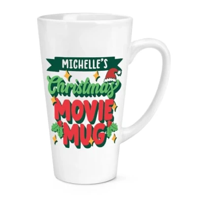 Image of Personalised Christmas Movie Mug 17oz Large Latte Cup