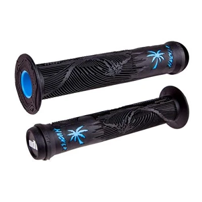 Image of ODI BMX Hucker Signature F10HCBU Grips Black/Blue, 160 mm