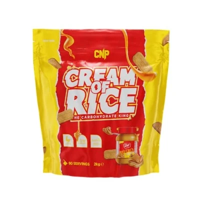 Image of CNP Carbohydrate King Low Sugar Cream of Rice, for Muscle Recover with Amylase Easy Digestion, 2kg and 80 Servings, 6 Creamy Flavours (2.00 kg (Pack 1), Biscuit Spread)
