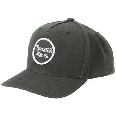 Image of Brixton Men&#039;s Wheeler Snapback Baseball Cap, Black, One Size