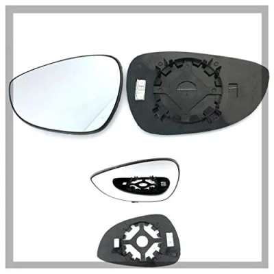 Image of Fits Ford Fiesta, For 2008 to 2012 Heated Base Convex Wing Mirror LEFT HAND (UK Passenger Side)
