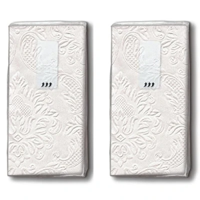 Image of 20 Handkerchiefs (2 Packs of 10) Pocket Tissues Moments Ornament Pearl Uni Mother with Ornaments Embossed / Wedding Tears Joy