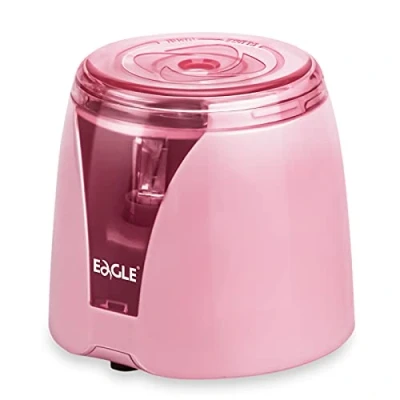 Image of Eagle Portable Automatic Pencil Sharpener, Battery Powere,Suitable for Kids, Home, School and Office use (Pink)