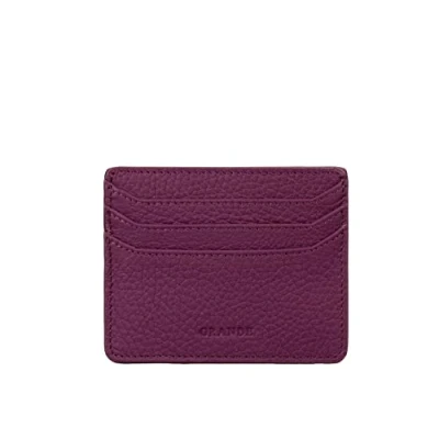 Image of grande 3633 Genuine Leather Card Holder for Women and Men Super Slim Minimalist Small Snap Wallet (Purple)