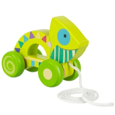 Image of Orange Tree Toys Chameleon Pull Along Wooden Toy (FSC®)