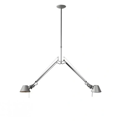 Image of Artemide Tolomeo Due Bracci Pendant Aluminium