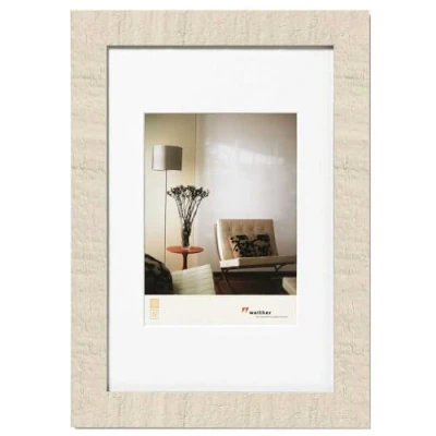 Image of walther Design Picture Frame Natural 10 x 15 cm with PassepArtout, Home Wooden HO015H