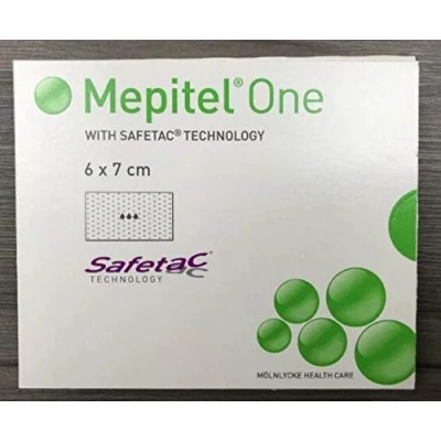 Image of Mepitel One Safetac Wound Dressing 6cm x 7cm 5