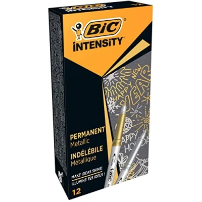 Image of BIC Marking Permanent Markers Assorted Intense Colours, Box of 12