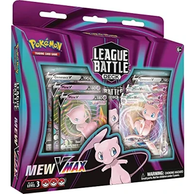 Image of Pokémon TCG: Mew VMAX League Battle Deck (60 Cards Ready to Play Deck, 4 Foil V &amp; 2 Cards)