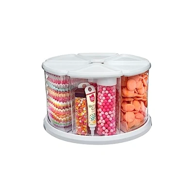 Image of Deflecto Carousel Storage Tidy 6 Tubs White Pack of 4