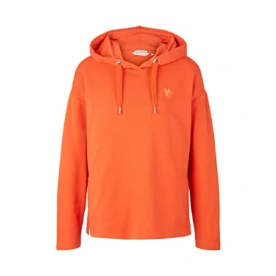 Image of TOM TAILOR Ladie&#039;s 1030497 Hoodie Sweatshirt, 15612 Fever Red, XS
