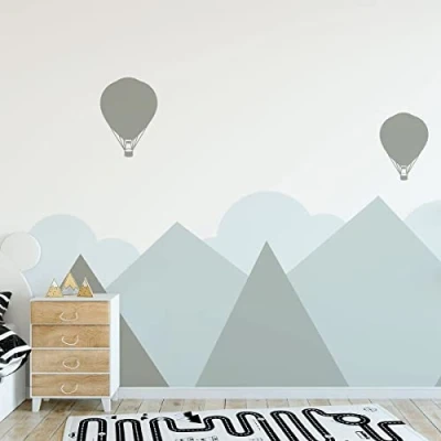 Image of Children&#039;s Wall Stickers Baby Room Decoration Scandinavian Sticker Giant Mountains Bergen Height 80 x Length 105 cm