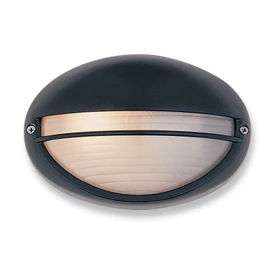 Image of Streamline 1 Light Wall 60W Black, Opal Glass IP44, E27