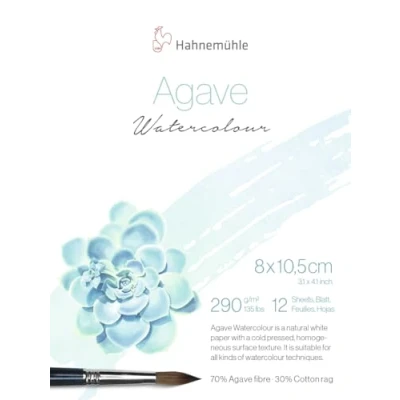 Image of Hahnemuhle Agave Watercolour Block 8x10.5cm