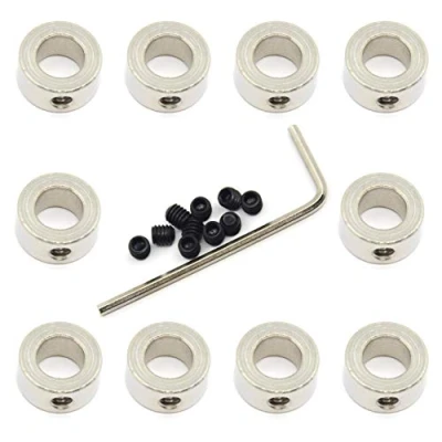 Image of Befenybay 10 Pcs Lock Collar 8mm Shaft T8 Lead Screw Ring for 3D Printer CNC Parts (8mm Silver)