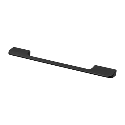 Image of Decoranddecor Slimline Matt Black Kitchen Bathroom Bedroom Cabinet Door Drawer Furniture Handles (160mm or 192mm Hole Center, Black)