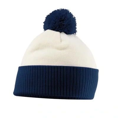 Image of Beechfield Snowstar Two Tone Beanie Off White/French Navy