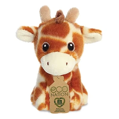 Image of Aurora, 35068, Eco Nation Mini Giraffe, 5In, Soft Toy, Brown