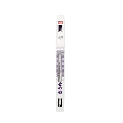 Image of Prym 190357 1 Ergonomic Single Point Knitting Pin 5.50mm x 35cm Length Pair, White,