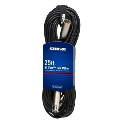 Image of Shure C25J 25 Foot Hi Flex Cable with Chrome XLR Connectors